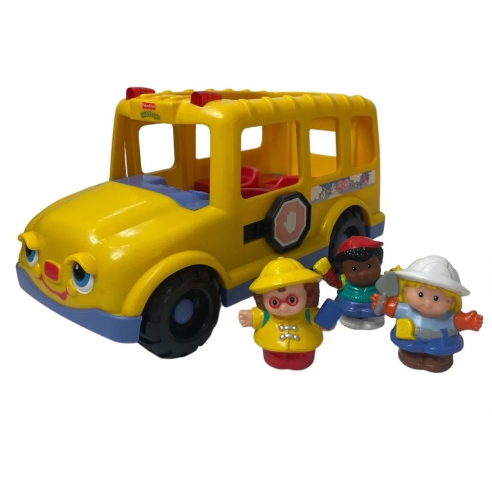 Little People Little Movers Yellow School Bus 2001 Vintage Fisher Price Toy Set
